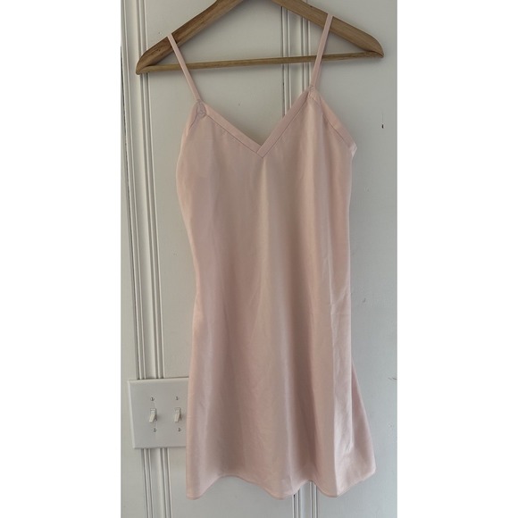 Reya Collection Dresses & Skirts - Reya Collection XS Blush Pink Satin Slip Dress Open Back Adjustable Straps